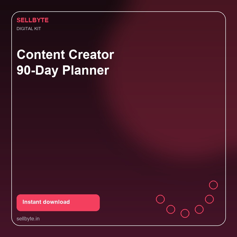 Content Creator 90-Day Planner